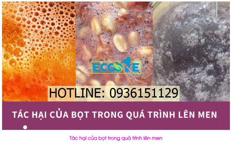 Tác hại của bọt trong quá trình lên men